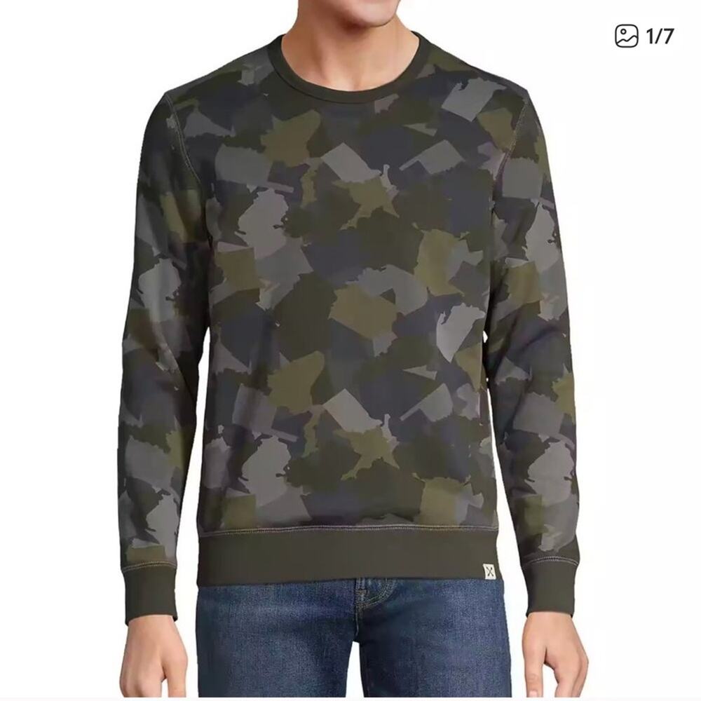 Lands End Blake Shelton Camo Sweatshirt Unisex Small Retro Fit